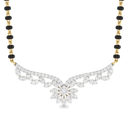 ORA AABI JEWELS IGI CERTIFIED DIAMOND JEWELRY DIAMOND MAGALSUTRA