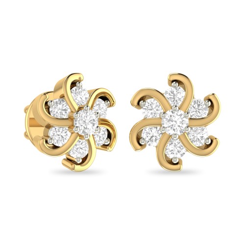 POPPY AABI JEWELS  DIAMOND IGI CERTIFIED DIAMOND EARRINGS TOPES 