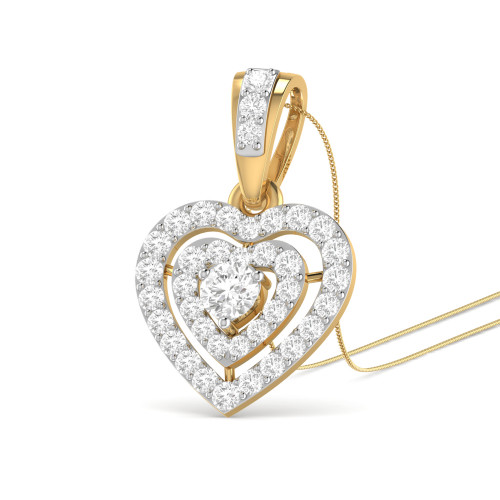 CLOVER AABI JEWELS IGI CERTIFIED DIAMOND JEWELRY PENDANT
