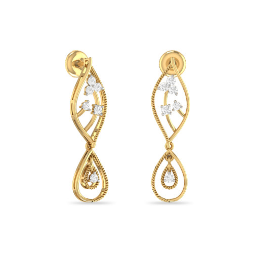 PAT AABI JEWELS IGI CERTIFIED DIAMOND JEWELRY EARRING
