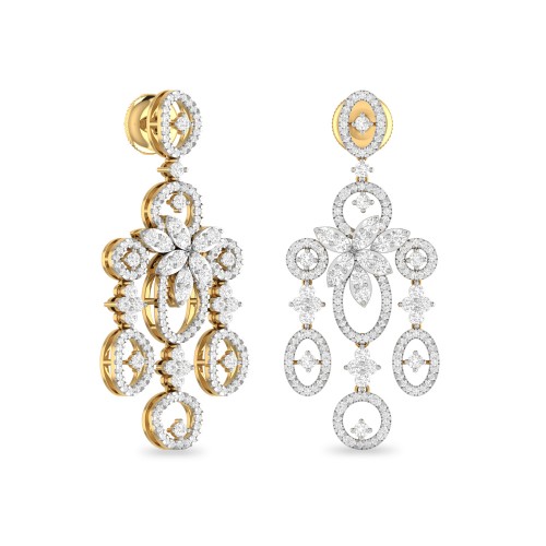 ROONI AABI JEWELS IGI CERTIFIED DIAMOND JEWELLRY DIAMOND EARRING