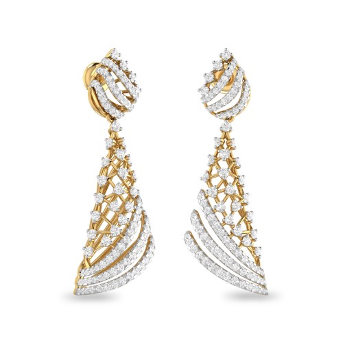 FLINA AABI JEWELS IGI CERTIFIED DIAMOND JEWELRY EARRING